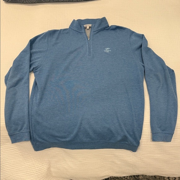 Cypress Point Club Peter Millar Sky Blue Quarter-Zip Sweater - Picture 1 of 5